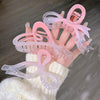 Wholesale Acrylic Fuel Injection Gradient Powder Bow Hair Accessories 3Piece Set Ponytail Clip For Women