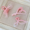 Wholesale Acrylic Fuel Injection Gradient Powder Bow Hair Accessories 3Piece Set Ponytail Clip For Women