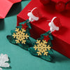 Wholesale Acrylic Geometric Christmas Cartoon Mini Snowman Christmas Tree Boots Gloves Snowflake Earrings For Women