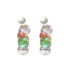 Wholesale Acrylic Geometric Disc Tassel Earrings For Women With Electroplating And Sweet Style
