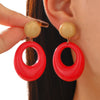 Wholesale Acrylic Geometric Dripping Oil Style Hoop Earrings For Women
