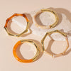 Wholesale Acrylic Geometric Electroplated Bamboo Bracelet For Women Maillard Style Natural Fashionable Simple Highend Temperament Niche