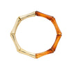 Wholesale Acrylic Geometric Electroplated Bamboo Bracelet For Women Maillard Style Natural Fashionable Simple Highend Temperament Niche
