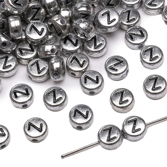 Wholesale Acrylic Geometric Letter Beads Handmade Jewelry Material For Bracelet And Necklace