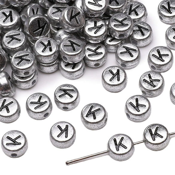Wholesale Acrylic Geometric Letter Beads Handmade Jewelry Material For Bracelet And Necklace