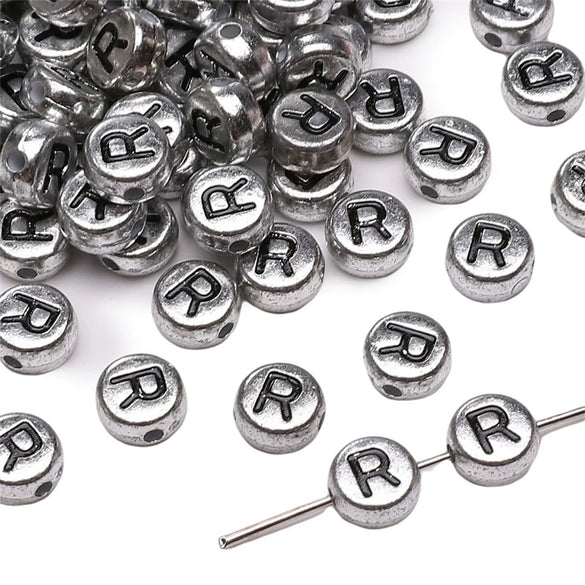 Wholesale Acrylic Geometric Letter Beads Handmade Jewelry Material For Bracelet And Necklace