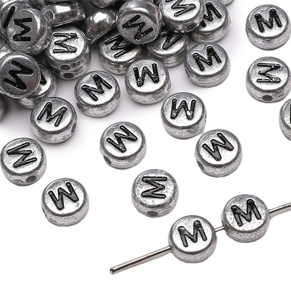 Wholesale Acrylic Geometric Letter Beads Handmade Jewelry Material For Bracelet And Necklace