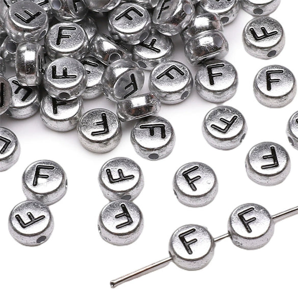 Wholesale Acrylic Geometric Letter Beads Handmade Jewelry Material For Bracelet And Necklace