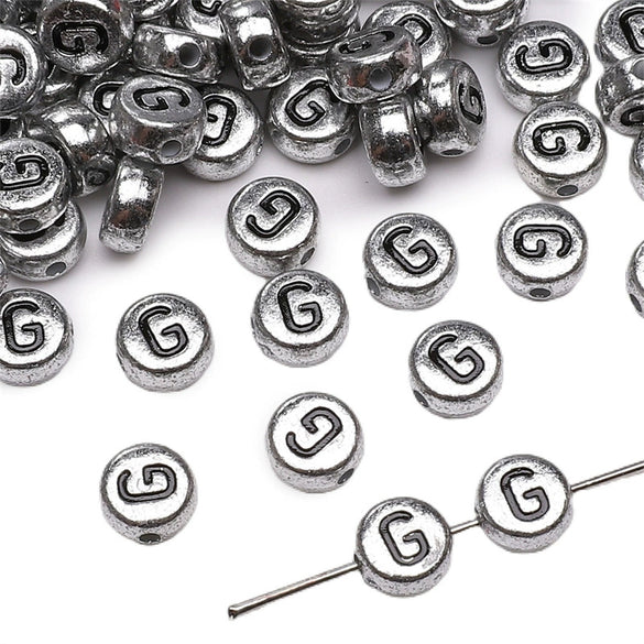 Wholesale Acrylic Geometric Letter Beads Handmade Jewelry Material For Bracelet And Necklace