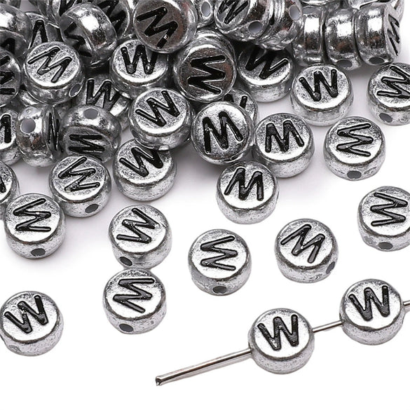 Wholesale Acrylic Geometric Letter Beads Handmade Jewelry Material For Bracelet And Necklace