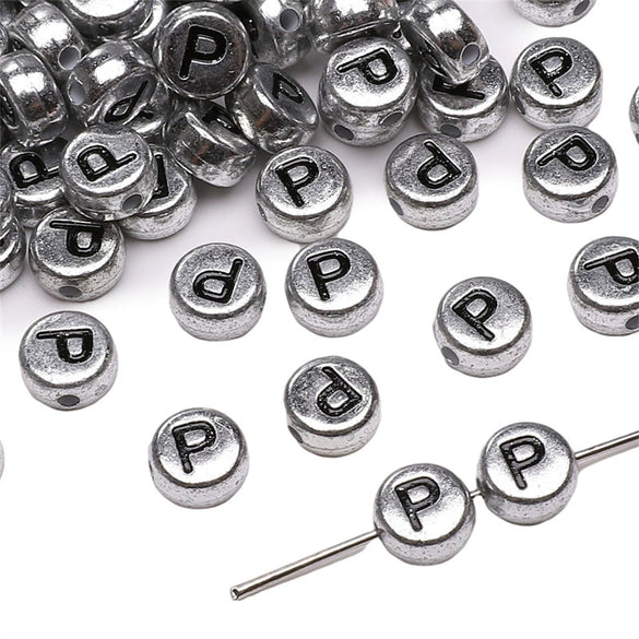 Wholesale Acrylic Geometric Letter Beads Handmade Jewelry Material For Bracelet And Necklace