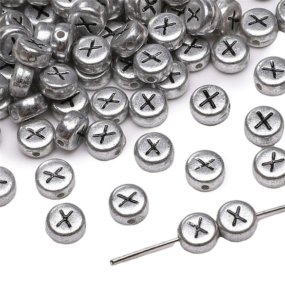 Wholesale Acrylic Geometric Letter Beads Handmade Jewelry Material For Bracelet And Necklace