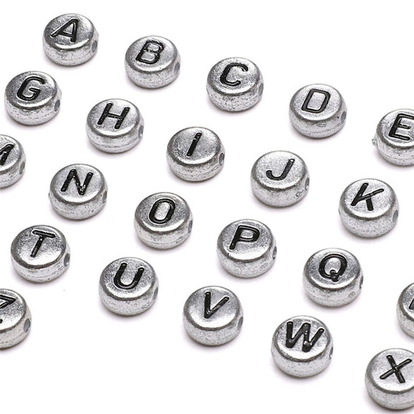 Wholesale Acrylic Geometric Letter Beads Handmade Jewelry Material For Bracelet And Necklace