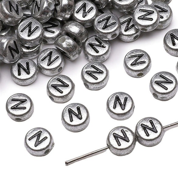 Wholesale Acrylic Geometric Letter Beads Handmade Jewelry Material For Bracelet And Necklace