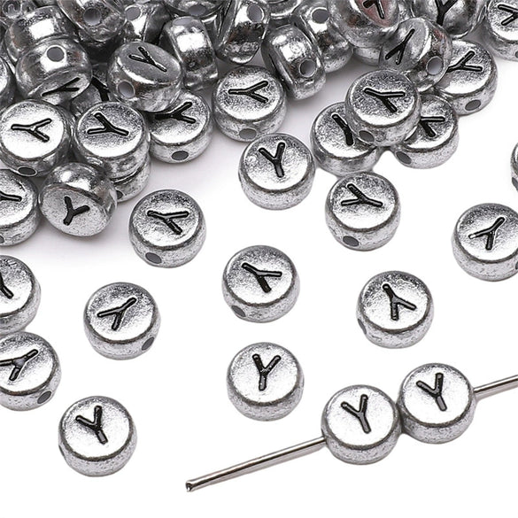 Wholesale Acrylic Geometric Letter Beads Handmade Jewelry Material For Bracelet And Necklace