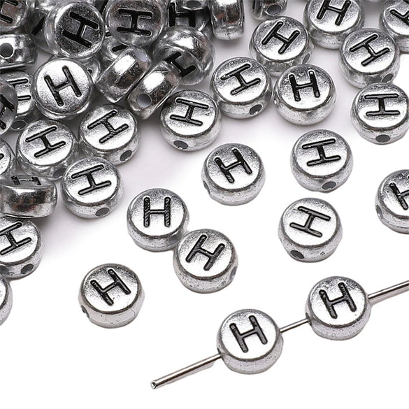 Wholesale Acrylic Geometric Letter Beads Handmade Jewelry Material For Bracelet And Necklace