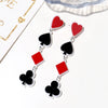 Wholesale Acrylic Geometric Poker Peach Heart Square Plum Long Earrings For Women