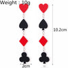 Wholesale Acrylic Geometric Poker Peach Heart Square Plum Long Earrings For Women