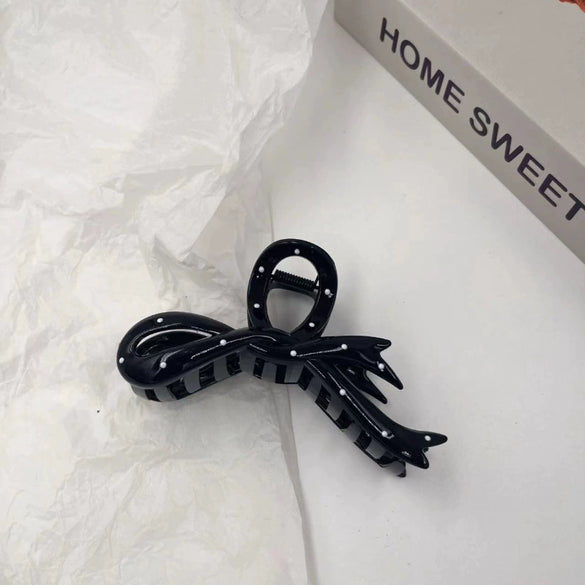 Wholesale Acrylic Geometric Polka Dot Bow Handmade Women's Hair Shark Clip