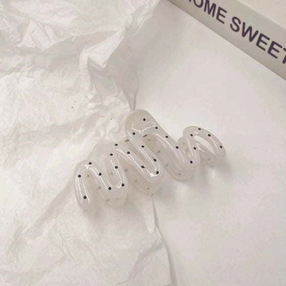Wholesale Acrylic Geometric Polka Dot Bow Handmade Women's Hair Shark Clip
