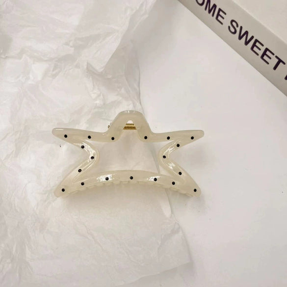 Wholesale Acrylic Geometric Polka Dot Bow Handmade Women's Hair Shark Clip