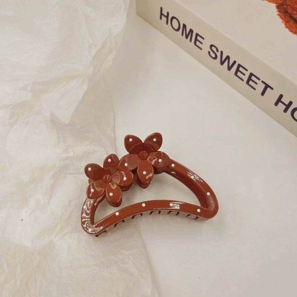Wholesale Acrylic Geometric Polka Dot Bow Handmade Women's Hair Shark Clip