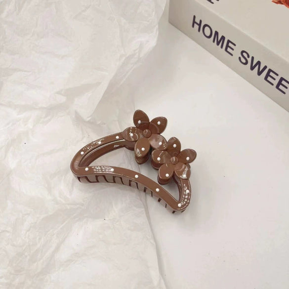 Wholesale Acrylic Geometric Polka Dot Bow Handmade Women's Hair Shark Clip