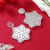 Wholesale Acrylic Geometric Snowflake Printing Christmas Earrings For Women