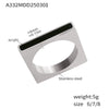 Wholesale Acrylic Geometric Square Ring And Stainless Steel 18K Gold Plated Bracelet For Women