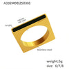 Wholesale Acrylic Geometric Square Ring And Stainless Steel 18K Gold Plated Bracelet For Women