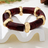 Wholesale Acrylic Gradient Circular Patchwork Alloy Electroplated Exaggerated Geometric Bracelet Jewelry Accessories