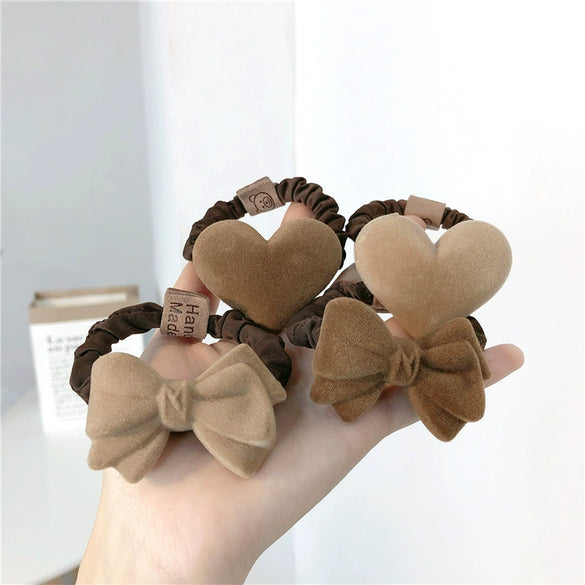 Wholesale Acrylic Handmade Cute Bow Hair Loop For Women High Elasticity Elegant Style