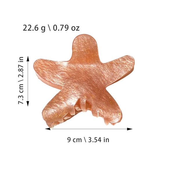 Wholesale Acrylic Handmade Fivepointed Star Hair Grab Clip For Women Minimalist Style Summer Accessories