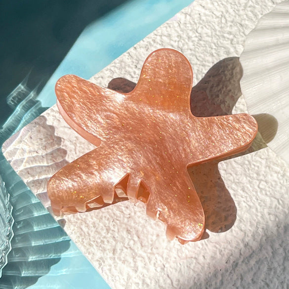 Wholesale Acrylic Handmade Fivepointed Star Hair Grab Clip For Women Minimalist Style Summer Accessories
