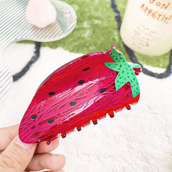Wholesale Acrylic Handmade Fruit Lemon Style Hair Grab Clip For Women