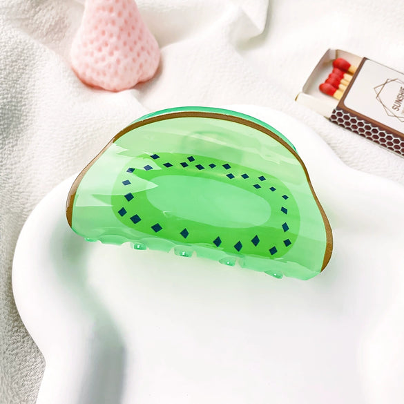 Wholesale Acrylic Handmade Fruit Lemon Style Hair Grab Clip For Women