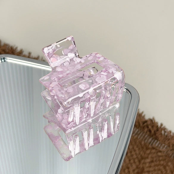 Wholesale Acrylic Handmade Geometric Hollow Hair Grab Clip Jewelry For Women