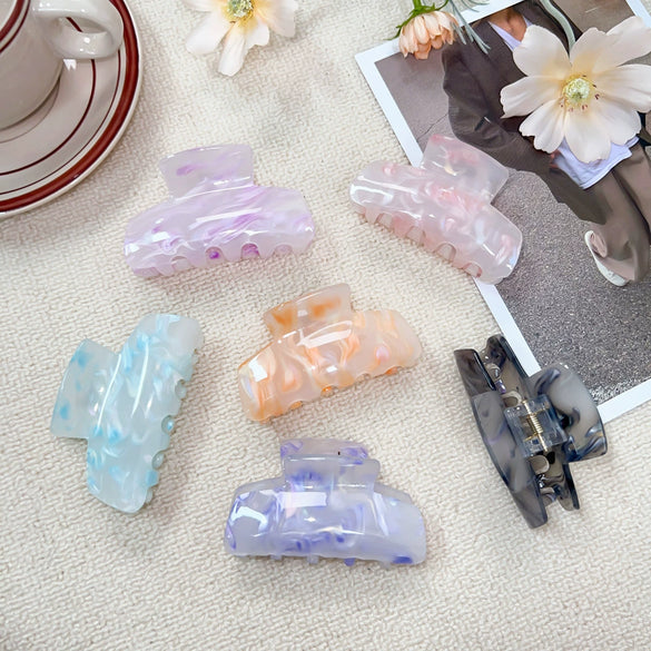 Wholesale Acrylic Handmade Small Fresh Geometric Women's Hairpin Hair Clip Large Shark Clip