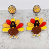 Wholesale Acrylic Handmade Turkey Asymmetric Pendant Earrings With Cartoon Characters And Geometric Patterns For Women