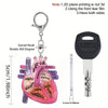 Wholesale Acrylic Heart Keychain With Nurse Theme Creative Cartoon Simulation Printing Process Bag Charm Gift