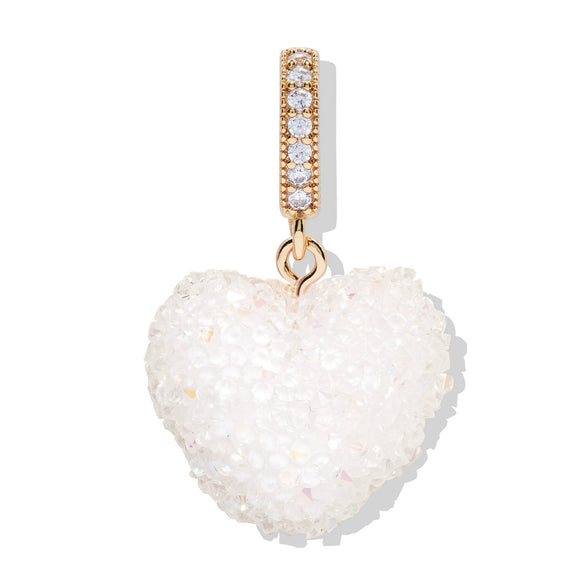 Wholesale Acrylic Heart Pendant Necklace With Colorful Love Pattern And Electroplating Process