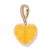 Wholesale Acrylic Heart Pendant Necklace With Colorful Love Pattern And Electroplating Process