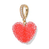 Wholesale Acrylic Heart Pendant Necklace With Colorful Love Pattern And Electroplating Process