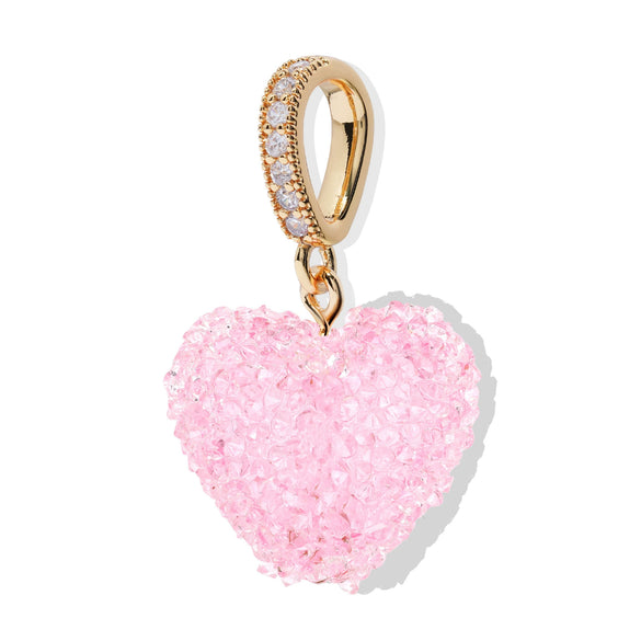Wholesale Acrylic Heart Pendant Necklace With Colorful Love Pattern And Electroplating Process