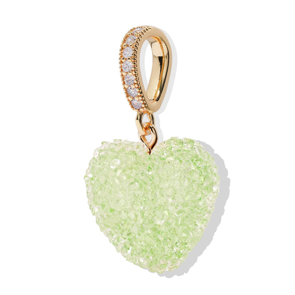 Wholesale Acrylic Heart Pendant Necklace With Colorful Love Pattern And Electroplating Process