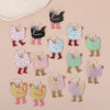 Wholesale Acrylic Hen Shape Geometric Printing Women's Earrings