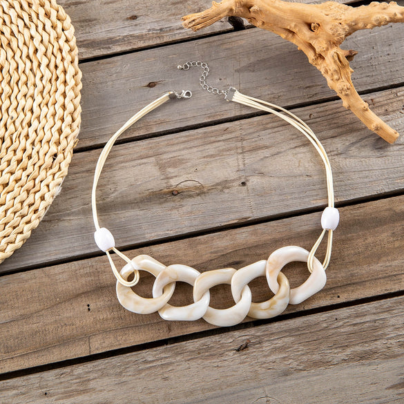 Wholesale Acrylic Irregular Geometric Exaggerated Niche Design Necklace For Women