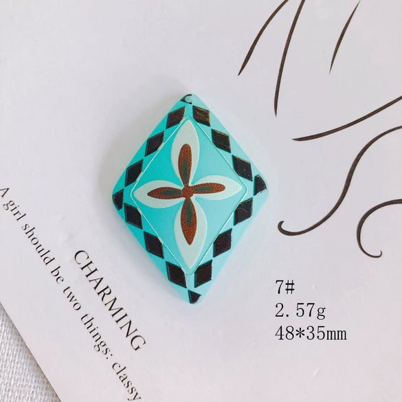 Wholesale Acrylic Jewelry Accessories With Three Dimensional Printing Pattern For Diy