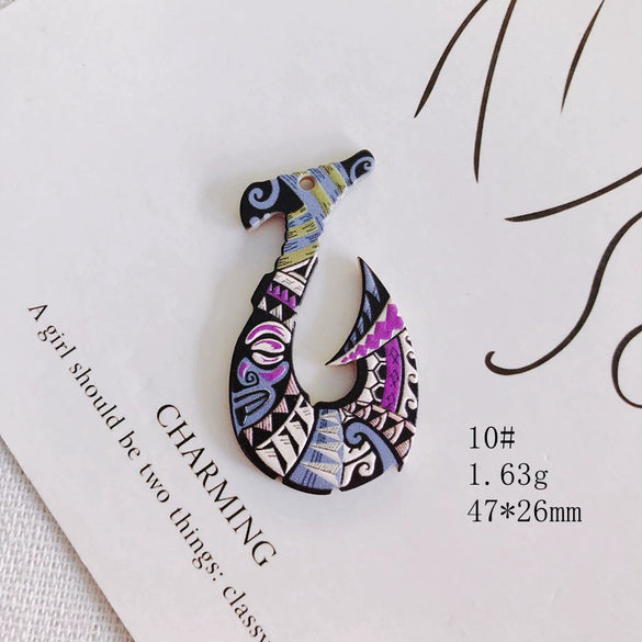 Wholesale Acrylic Jewelry Accessories With Three Dimensional Printing Pattern For Diy