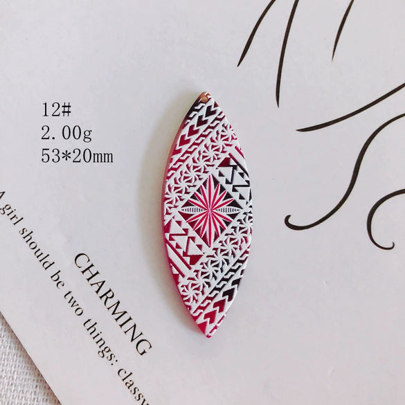Wholesale Acrylic Jewelry Accessories With Three Dimensional Printing Pattern For Diy